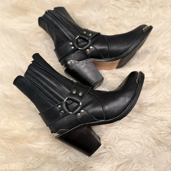 Ankle boots. Cowboy boots. Real leather. - Picture 4 of 9